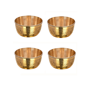 Bol de service élégant en laiton pour la maison, la cuisine, la table à manger, les fêtes, les collations, les desserts, les fruits, la présentation et la décoration. - Product Image 2