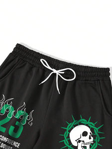 ชุดเสื้อฮู้ดและกางเกงลำลองพิมพ์ลายตัวอักษรสำหรับผู้ชาย, ชุด 2 ชิ้นสำหรับผู้ชาย, ชุดกราฟิก 2 ชิ้นสำหรับผู้ชาย, ชุดเสื้อฮู้ด - Product Image 6