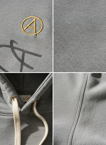 100% Polyester Autumn Knitted <b>Thick</b> <b>Fleece</b> Heavy Weight Oversized Custom Print Logo Windproof Men's Hoodies Sweatshirts - Product Image 3