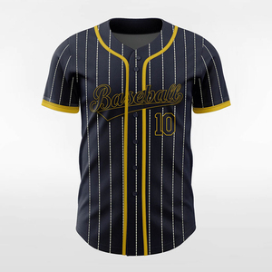 Camiseta Deportiva Transpirable de Béisbol a Rayas con Botones para Hombre, Mujer y Jóvenes, Uniforme de Equipo Personalizable con Servicios OEM - Product Image 1