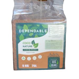 Coco peat de qualité supérieure indien, bloc de 5 kg - Anti-fongique / Substrat idéal pour la culture des plantes / Fabricant et exportateur. - Product Image 1