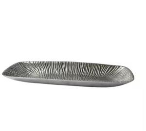 Ensemble moderne de 3 plateaux à fruits en aluminium avec bords raffinés, design artisanal écologique pour les arrangements de fruits frais de mariage - Product Image 6