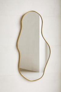 Golden Sunburst Wall <b>Mirror</b> Round Brass Frame Mid Century Modern Decorative Accent Piece - Product Image 5