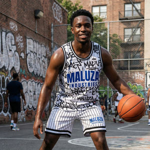 Uniforme de Baloncesto MALUZA Estampado y Transpirable, Conjunto de Jersey de Malla Personalizado, Estilo Urbano, Tendencia USA Europa, Corte Ajustado 2026 Drop Pro - Product Image 4