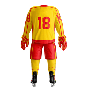 Haut d'entraînement de hockey sur glace à manches longues, vêtements de sport professionnels incluant un t-shirt d'entraînement de hockey sur glace à manches courtes et un équipement. - Product Image 3