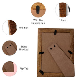 กรอบรูปไม้ทำมือแบบดั้งเดิม ลายไม้ธรรมชาติ สำหรับตั้งโชว์บนโต๊ะ ตกแต่งบ้าน สำนักงาน สไตล์เรียบง่าย ดีไซน์ทำมืออย่างมีเอกลักษณ์ - Product Image 6