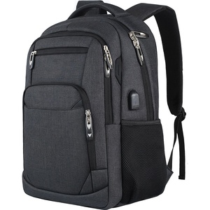 New Design Waterproof Polyester Travel Backpack <b>Multifunction</b> Laptop Backpack Anti-theft Computer Bags USB Earphone Port Zipper - Product Image 2