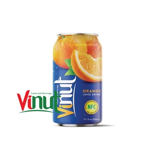 Orange Fruit Juice Drink Aluminum Can 330ml VINUT For Wholesale Importer Distributor Bulk Beverage Supplier B2B - Product Image 1