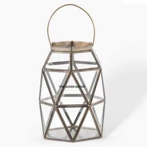 Lanterne suspendue au look antique en béton, pot à bougie unique, pour occasions festives, mini lanterne marocaine noire de qualité supérieure - Product Image 2