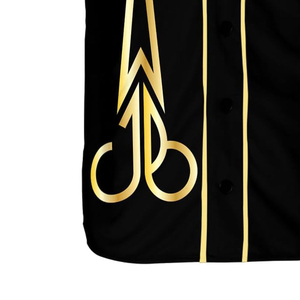 Camiseta de Trabajo Personalizada con Logotipo de Barbería, Diseño de Tijeras en Negro y Dorado, Sublimación, Lavable, Poliéster - Product Image 4