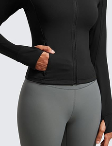 Women Gym Half <b>Zipper</b> Quick Dry Running Jackets Long Sleeve Outdoor Fitness Gym Training Coat Lady Fitness Slim <b>Top</b> - Product Image 5