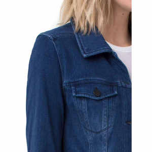 Chaqueta Vaquera de Moda para Mujer, Prenda Exterior de Mezclilla Vintage, Impresión Personalizada, Ropa Urbana Informal, Producción OEM - Product Image 3