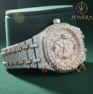Mossinate Stainless Steel Gold and Silver <b>Watch</b> with Diamonds Elegant Durable and Fashion Forward Luxury Timepiece - Product Image 2