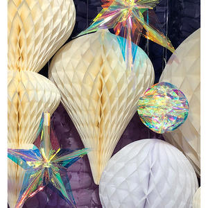 High Quality <b>Large</b> Paper Honeycomb Baubles for Christmas Party Decorations Quality Christmas Party Supplies - Product Image 2