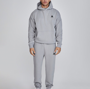 Ensemble de survêtement personnalisé coupe ample 600 g/m² avec épaules tombantes, sweat à capuche et pantalon de survêtement en molleton épais de haute qualité - Product Image 1