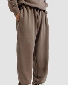 Pantalon de survêtement délavé à l'acide, coupe ample, 380 g/m², uni, personnalisé, jambe large, pour homme, poids lourd, surdimensionné, sur mesure - Product Image 4