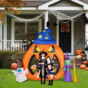 6.9ft Pumpkin Inflatable Outdoor Halloween Decoration for Holiday Yard Decorations - Product Image 6