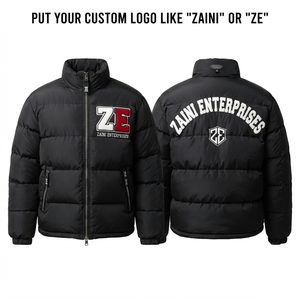 320 GSM 100% Polyester Black Quilted Puffer <b>Jacket</b> Hooded Windproof Waterproof Camouflage Custom <b>Warm</b> Winter Streetwear - Product Image 1