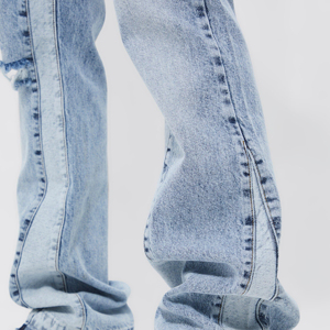 Pantalon en jean baggy style cargo pour homme – Jean coupe ample - Product Image 5