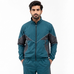 Conjunto Deportivo Cortavientos para Hombre, Chaqueta Ligera de Tela de Poliéster Resistente, Pantalones a Juego, Construcción Resistente al Agua, Estilo Casual - Product Image 5