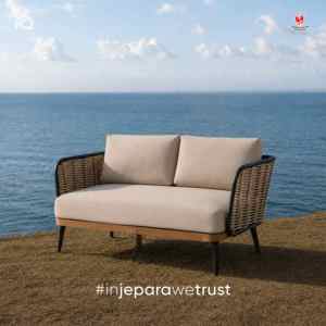 Danu High-Class Modern <b>Sofa</b> Solid Teak Wood Synthetic <b>Rattan</b> Weaving Premium Cushion Handmade Eco Friendly Resort Villa Outdoor - Product Image 1