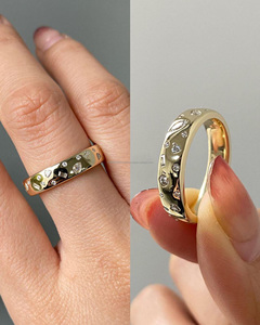 Yellow Gold 5MM Starbright Baguette Cut Prong Setting Moissanite <b>925</b> Sterling <b>Silver</b> Minimalist Wedding Anniversary <b>Ring</b> - Product Image 5