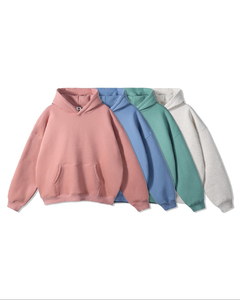Unisex Tracksuit Set Hooded Sweatshirt and Joggers Solid Color Full Sleeve Drawstring Pocket Casual Wear Autumn 320g Cotton - Product Image 4
