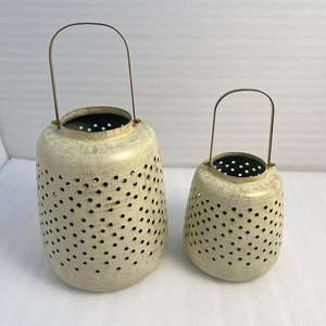 Designer Iron <b>Lantern</b> With Ivory Gold Finished For Luxury Decor In Hotels Restaurants And Premium Homes - Product Image 2