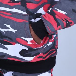Logo personnalisé Nouveaux hommes Sports Broderie Logo Unisex Streetwear Polaire Camouflage Pulls Hoodies & Sweat-shirts - Product Image 3