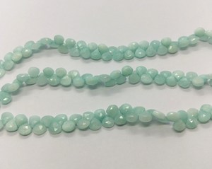 Natural Amazonite Faceted Heart Shape 6MM 7MM Gemstone Briolette <b>Loose</b> <b>Beads</b> For Jewelry Making Crafts Wholesale Bulk Supply - Product Image 5