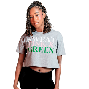 Camiseta Corta Rosa Verde para Mujer, Camiseta de Manga Corta con Cuello Redondo, Informal, de Algodón Suave, con Estampado Gráfico, Top de Moda para Verano - Product Image 2