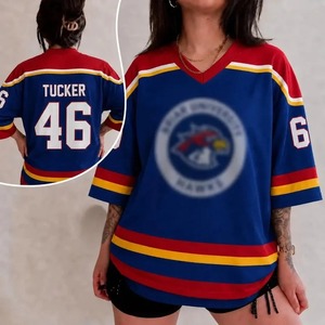 Maillot de football vintage unisexe en mesh, coupe oversize, imprimé numéros, streetwear athlétique, haut de sport respirant - Product Image 1