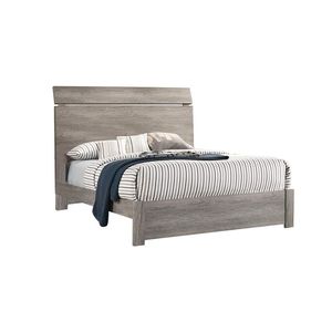Moderno Letto Matrimoniale King Size in Legno Grigio, Struttura Semplice Laminata in Carta, Arredamento Camera da Letto - Product Image 6