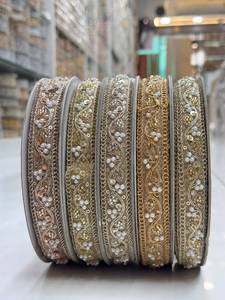 Bordure en dentelle brodée de perles pour chaussures, lavable, vente en gros - Product Image 5