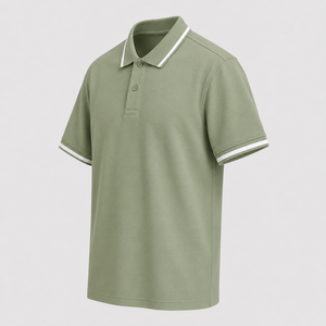 Men Premium Contrast Stripe Polo <b>Shirt</b> Soft Breathable Short Sleeve Casual Summer <b>Collar</b> <b>T</b> <b>Shirt</b> for Sports and Daily Wear - Product Image 5