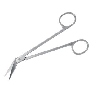 Ciseaux à gencives dentaires Locklin en acier inoxydable, à bord de coupe denté et coudé, instrument chirurgical médical - Product Image 4