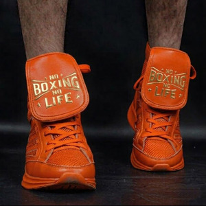 No Boxing No Life High Quality Customized Professional Adjustable Lightweight Breathable Slip Resistant Boxing <b>Shoes</b> OEM - Product Image 6