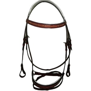 Nouvelle bride de cheval anglaise en cuir pur de qualité supérieure Bride la meilleure vente élégante et durable pour l'entraînement d'équitation et l'utilisation du spectacle - Product Image 1