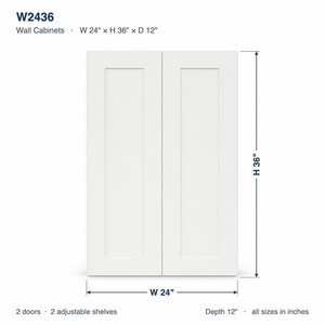 ตู้แขวนผนังครัวสีขาวขนาด 24 x 36 นิ้ว แบบ Shaker ยี่ห้อ Private Label สำเร็จรูป (RTA) ผลิตโดย OEM จากเวียดนาม - Product Image 6