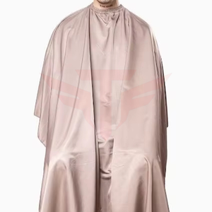 Cape de coiffure imperméable anti-adhésive beige surdimensionnée pour salon de coiffure et barbier - Product Image 1