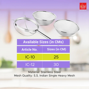 Multi-Purpose Stainless Steel IC Soup <b>Strainer</b> with Reinforce Mesh <b>Strainer</b> Handle Fine Mesh - Product Image 2