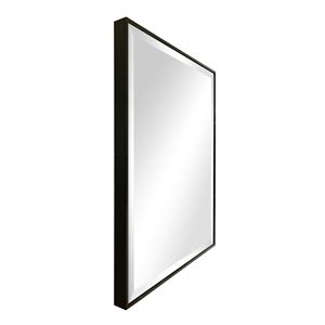Miroir mural rectangulaire biseauté moderne 23x29 noir - Product Image 3