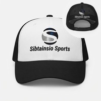 Casquette de baseball trucker en maille avec logo brodé personnalisé, noire et blanche, réglable, style snapback, pour le sport et les loisirs, protection solaire