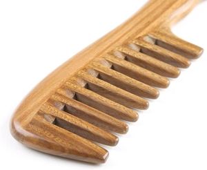 Handcrafted Neem Wood <b>Comb</b> <b>Wide</b> Tooth Hair Care Tool at Wholesale Price - Product Image 4