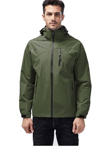 Autumn Windproof Waterproof Windbreaker Jacket Stand Collar Zipper Front Plus Size Sports Class Uniform Color Company Work <b>Coat</b> - Product Image 5
