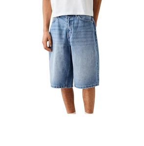Shorts en jean droits personnalisés, haute qualité, extensibles et à séchage rapide, pour la mode urbaine, en promotion - Product Image 1