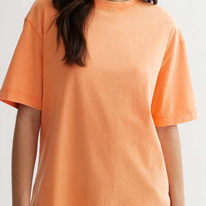 Camiseta de Algodón de Color Sólido Extra Grande para Mujer, Cuello Redondo, Manga Corta, Corte Regular, Transpirable, Ecológica, de Secado Rápido, Informal de Verano - Product Image 3