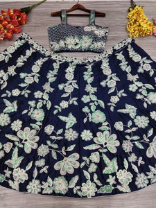 Lehenga indien de luxe en georgette, modèle Bollywood, idéal pour les fêtes et mariages, le plus vendu, tendance, pour femmes, tenue de cérémonie. - Product Image 5