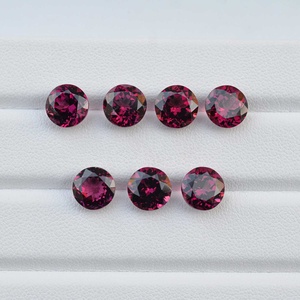 พลอยแกรนเนตอัมบาลไลต์ธรรมชาติขนาด 8 มม. ทรงกลม ความใสสูง ขายส่งพลอยแกรนเนตมาลาวี ราคาต่อกะรัต พร้อมใบรับรอง IGI - Product Image 1