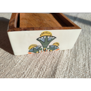 Posavasos Cuadrados de Madera Modernos Grabados de Primera Calidad, Hechos a Mano, Artísticos, Elegantes, Ecológicos, Decoración de Mesa con Estilo - Product Image 5